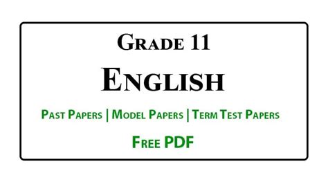 2021 2022 O L English Language Past Paper PDF E Kalvi