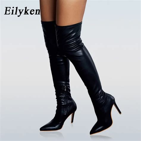 Eilyken Botas Por Encima De La Rodilla Para Mujer Zapatos De Tac N