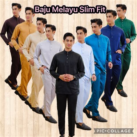 Baju Melayu Cekak Musang Slim Fit Moden Raya 2024 Pearl Skin Italian Paloma Zarel Exclusive