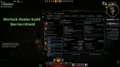 Neverwinter Warlock Healer Build Barrier Shield Mod Youtube