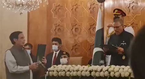 Pakistan President Arif Alvi Administers Oath To Newly Elected Punjab