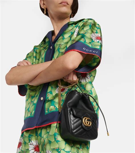 Gucci GG Marmont Mini Leather Bucket Bag Gucci