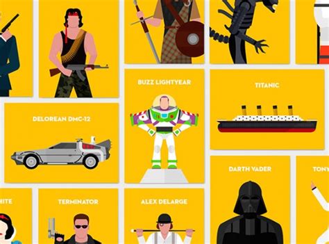 Iconic movie characters - PSD - Freebiesbug