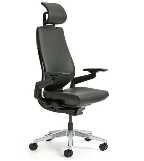 Steelcase Gesture Headrest Office Task Desk Chair Aluminum Base Black