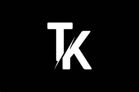 monogram tk logo design illustration par greenlines studios creative
