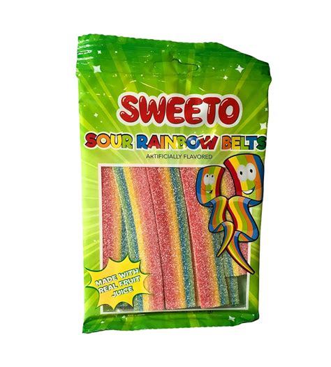 1 4 5 Oz Bag Sweeto Sour Rainbow Belts Artficially Flavored Made With Real