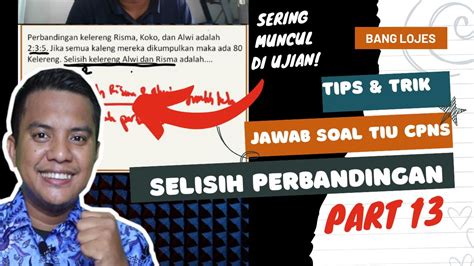 Trik Jawab Cepat Soal TIU NUMERIK CPNS 2023 Selisih Perbandingan YouTube