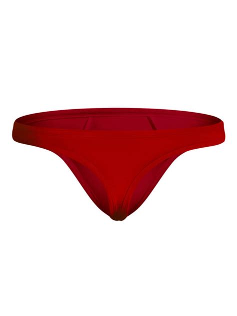 Gładkie przylegające stringi męskie Czerwone Slick Red AussieBum