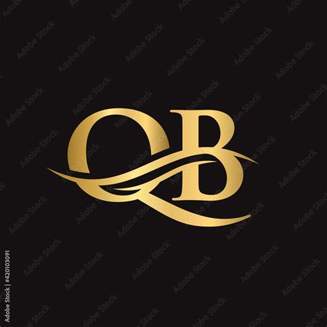 QB logo. Monogram letter QB logo design Vector. QB letter logo design ...