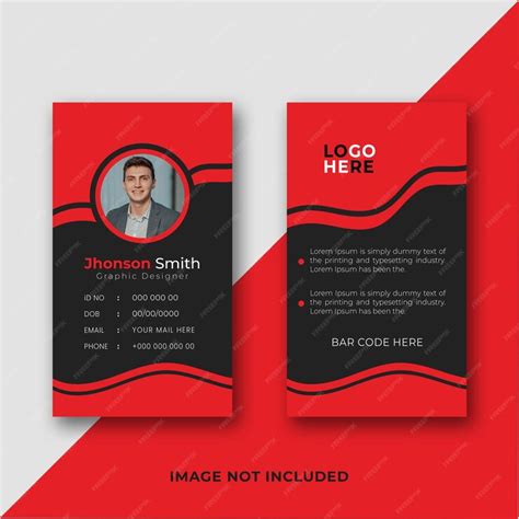 Premium Vector | Vector front and back id card design template