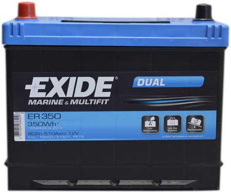 EXIDE DUAL MARINE ER350 12V 80AH 350WH 510A L 7608359926 Oficjalne