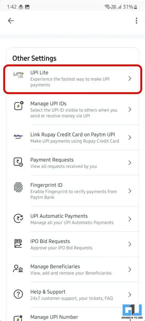 How To Enable And Use Paytm UPI Lite Gadgets To Use