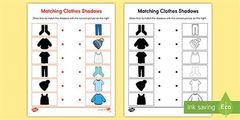 Clothes Shadow Matching Activity Lehrer Gemacht Twinkl