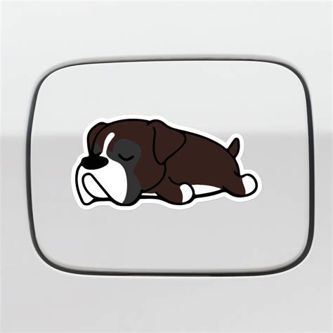 Lazy Boxer Car Decal Sticker / Kawaii Black & White Boxer Dog - Etsy in ...