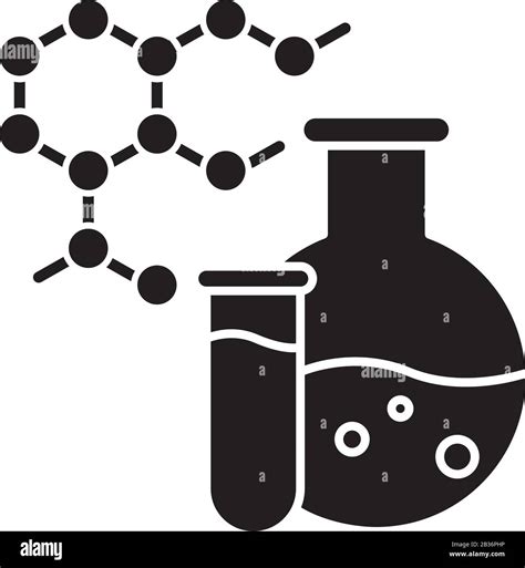 Icono de glifo negro químico Investigación científica y médica