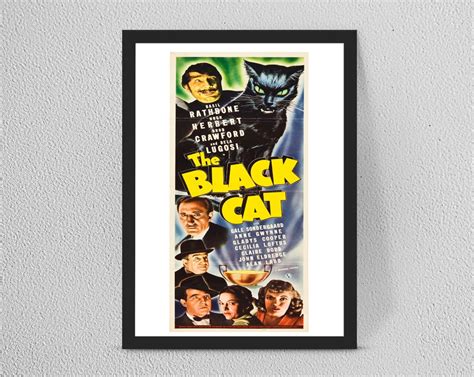 Black Cat Movie Poster Vintage Home Decor Wall Art - Etsy