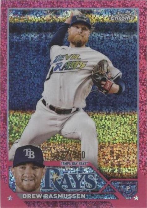 2023 Topps Chrome Magenta Speckle Refractor 210 Drew Rasmussen 350