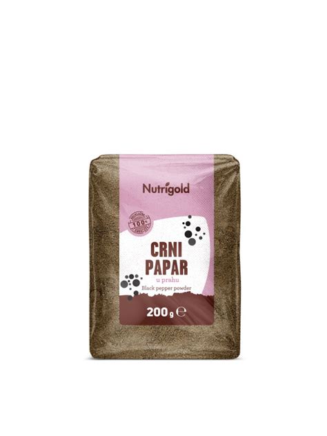 Nutrigold Črni Poper V Prahu 200g Arome Tovarna Zdrave Hrane