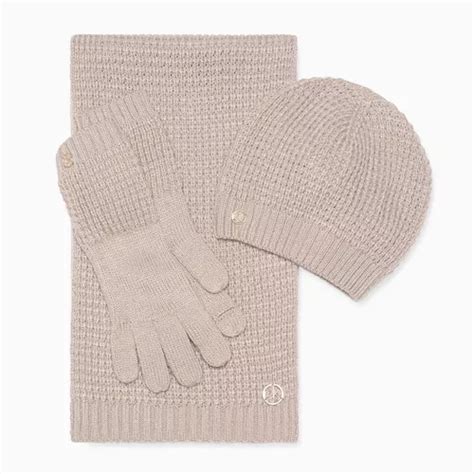 Set De Bufanda Gorro Y Guantes Tejidos Calvin Klein Mujer Cuotas Sin