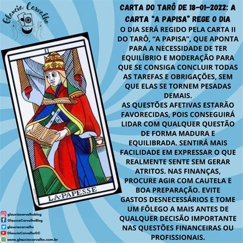 Carta Do Tar De A Carta A Papisa Rege O Dia