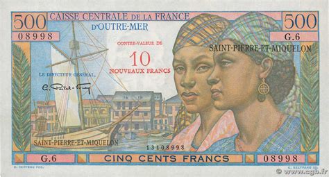 10 NF sur 500 Francs Pointe à Pitre Numéro spécial SAINT PIERRE E