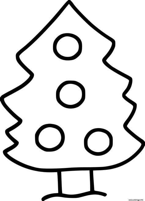 Coloriage Sapin Tres Simple Facile Maternelle Dessin Noel Maternelle