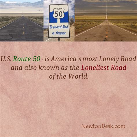 U.S. Route 50 - Is The Loneliest Road In America - Country Facts