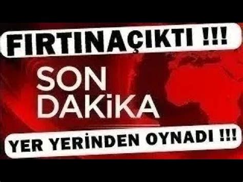 Sondakika FIRTINA Çıktı Çok Kötü Yer yerinden Oynadı Maalesef çok