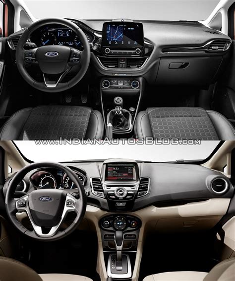 2017 Ford Fiesta vs 2013 Ford Fiesta interior Old vs New