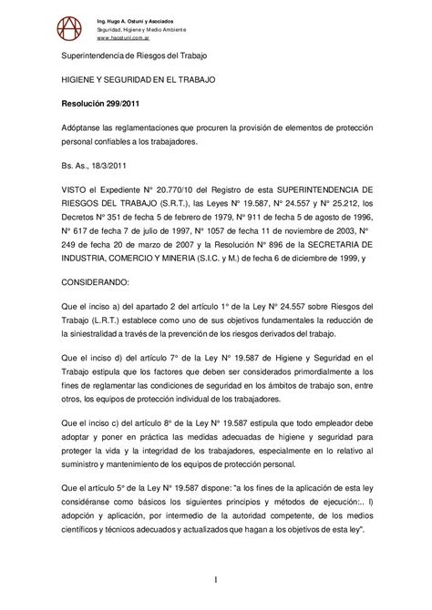 Calaméo Resolucion 299 11 Entrega De Elementos De Proteccion Personal