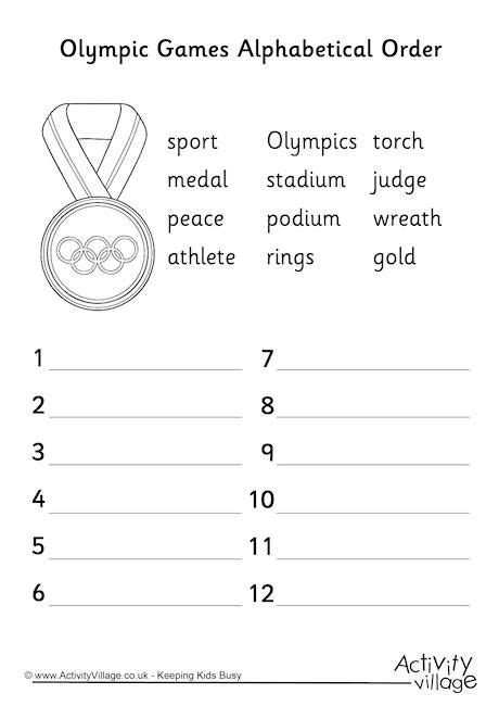 Olympic Worksheets For Kindergarten - Math Problem To Print