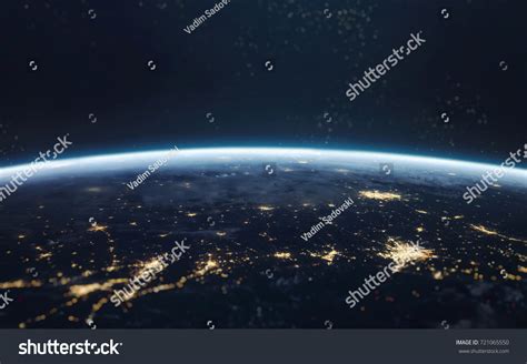 Earth Night City Lights Orbit Elements Stock Photo 721065550 | Shutterstock