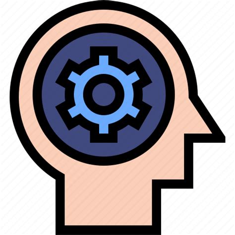 Gear Mind Mapping Knowledge Thought Rational Think Icon