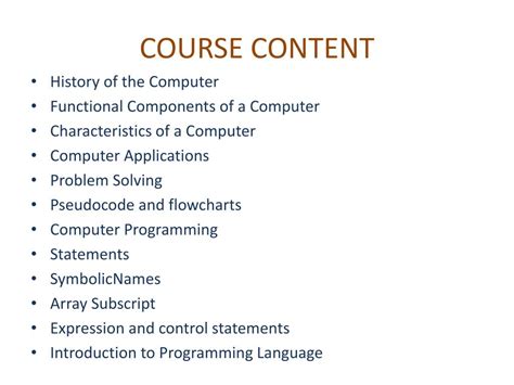 Ppt Cs 101 Introduction To Computer Sciences Powerpoint Presentation