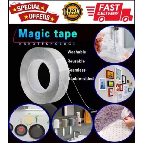 Jual Nano Magic Tape 1M 3M 5M Double Tape Isolasi Tebal 1mm 2mm