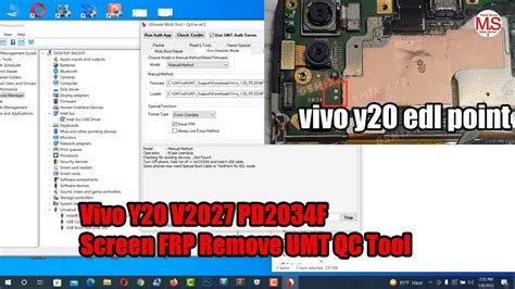 Vivo Y V Pd F Screen Frp Remove Umt Qc Tool Youtube