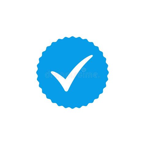 Icono De Marca De Verificación Azul Perfil De Diseño Vectorial De Marca