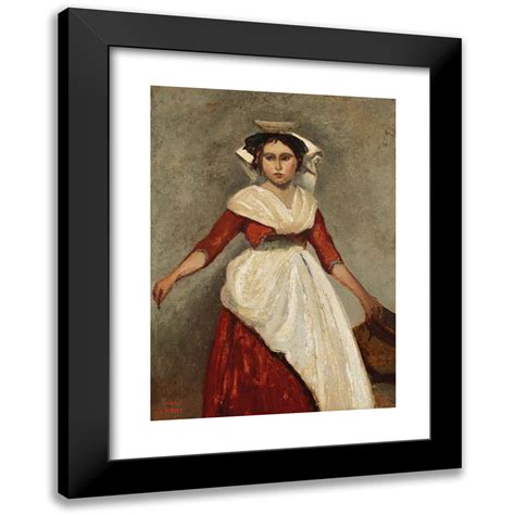 Jean Baptiste Camille Corot X Black Modern Framed Museum Art Print