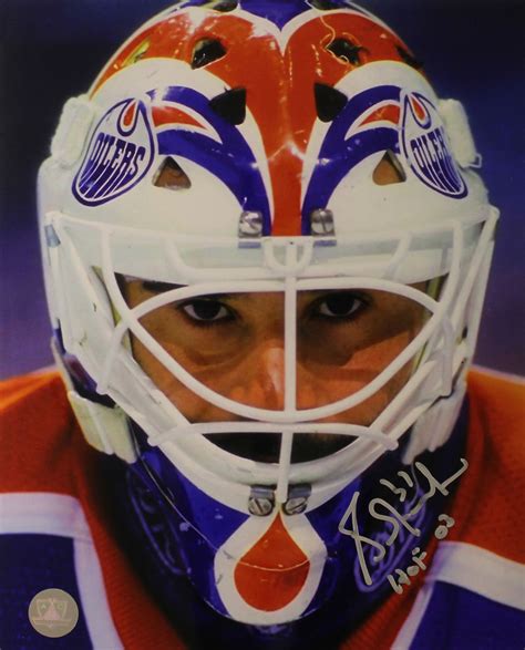 Grant Fuhr Signed 8x10 Mask Photo | amcmemorabilia