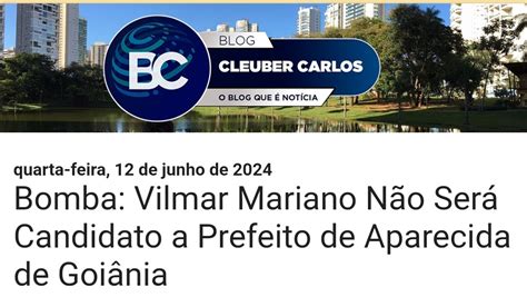 Blog Do Cleuber Carlos Caiado Comunica Vilmar Mariano Que Ele N O Ser