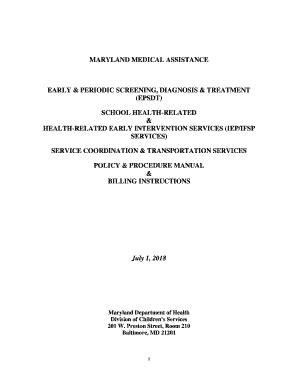 Fillable Online Maryland Medical Assistance Early Periodic Fax