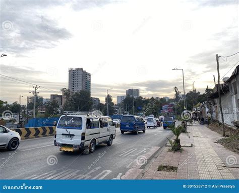 Addis Ababa-Ethiopia, November 8, 2023: Highway Skyline and City Buildings in Capital City of ...