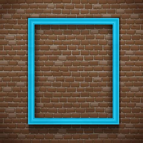 Blue Frame On Wall 462250 Vector Art at Vecteezy