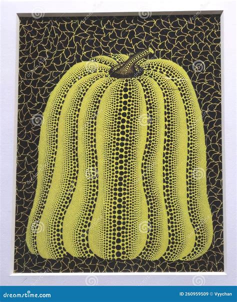 Japanese Artist Yayoi Kusama Polka Dot Design Pattern Miniature Pumpkin