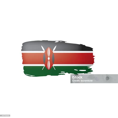 Kenya Flag Vector Illustration On A White Background Stock Illustration