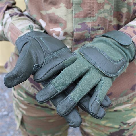 Gi Army Foliage Green Combat Gloves Offering Flame And Cut Protection