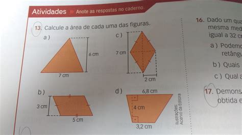 Calcule As áreas Das Figuras Revoeduca