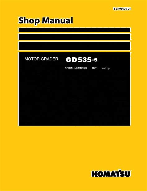 Komatsu MOTOR GRADER GD535 5 Workshop Repair Service Manual PDF