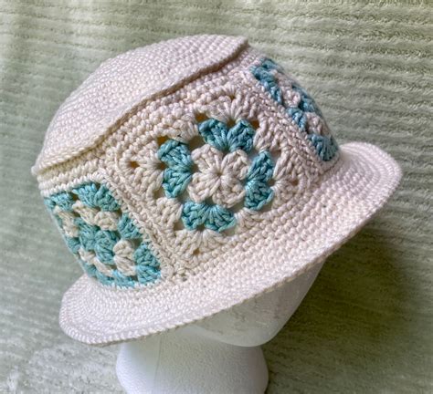 Unisex Baby Granny Square Bucket Hat Crochet Pattern Months Etsy