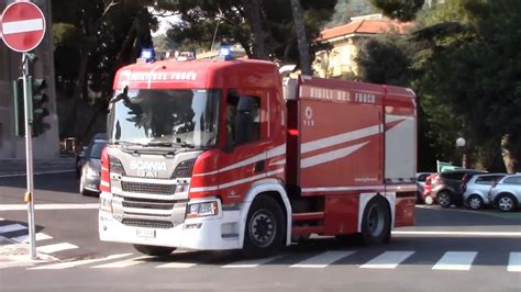 Abp Scania P Vigili Del Fuoco Imperia In Sirena Youtube